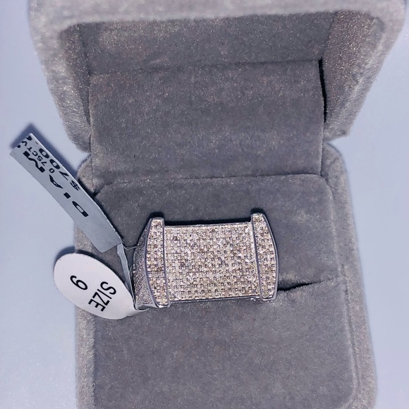 Unbeatable price REAL diamond mens custom made ring huge sale not fake best gift - Picture 5 of 8